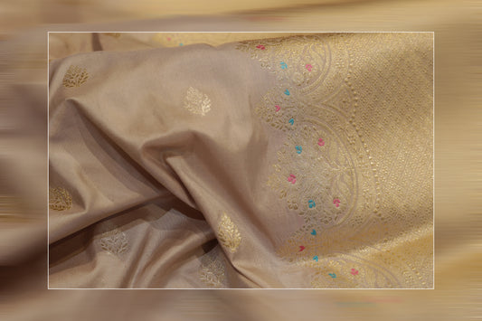 Pure Handloom Katan Jungla Cutwork Pink Saree 14