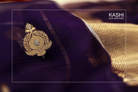 Pure handloom katan raw mango blue saree